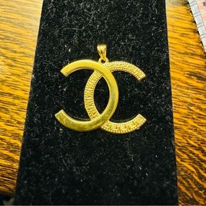 18K Saudi Gold Pendant 40mm Real Gold